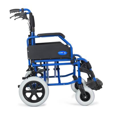  Comfort Plus DM-337 45cm Mavi Alüminyum Özellikli Transfer Tekerlekli Sandalye - Comfort Plus (1)